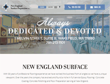 Tablet Screenshot of newenglandsurface.com